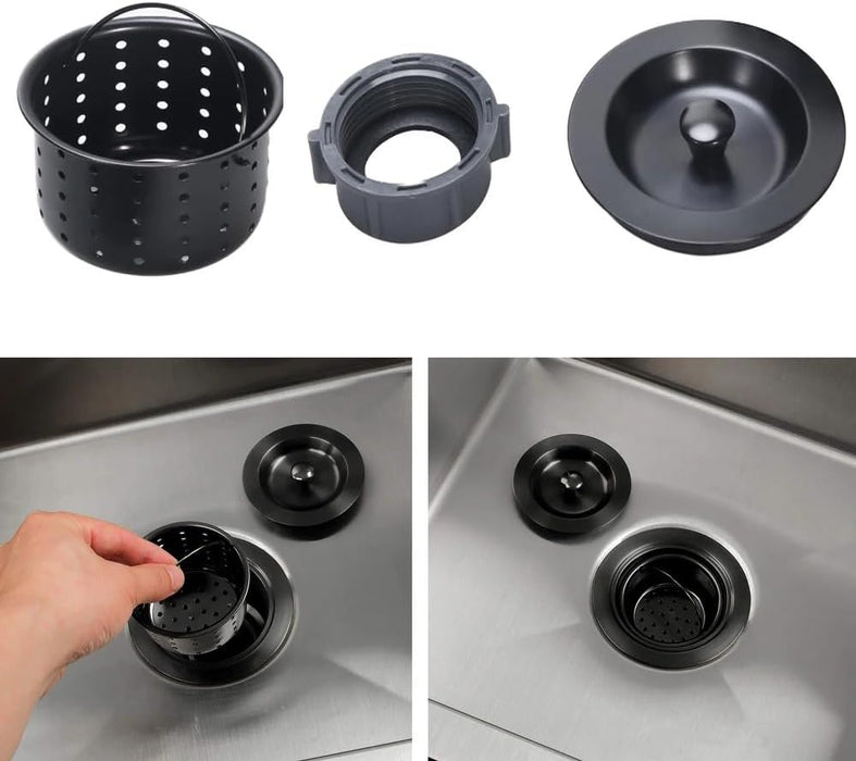 Silver/Black/Gold Stainless Steel Basket Strainer for Kitchen Sink