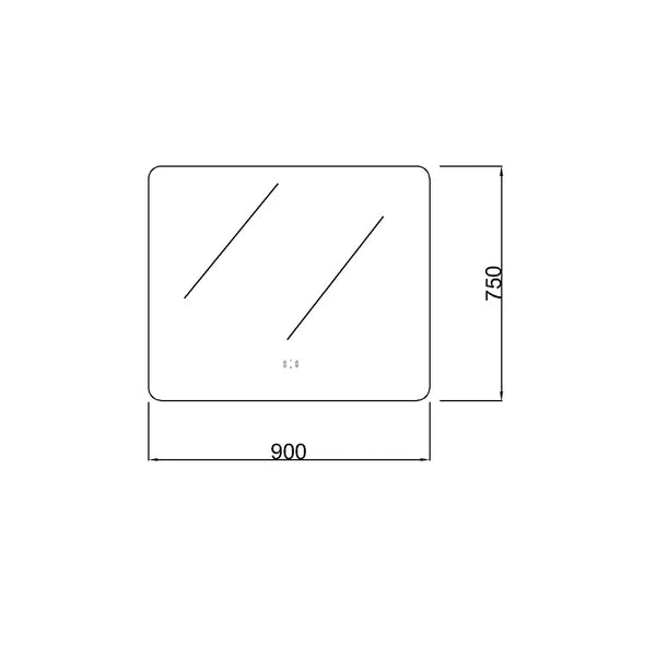 Japsper LED Backlit Mirror – Touch-Free Control, Anti-Fog, Dimmable 3 Light, Pencil Edge, 750–1200mm OSPBM7560/9075/1280