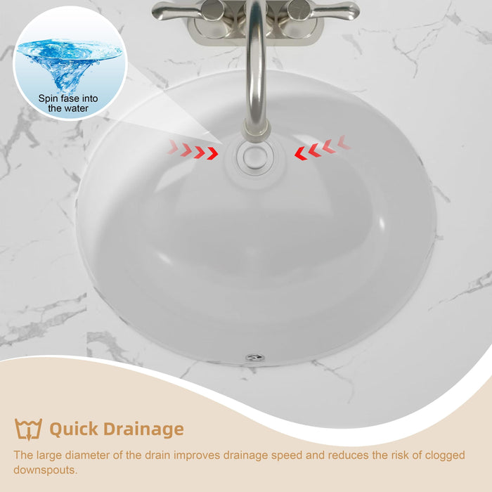 20 Inch Undermount Ceramic Rough Bathroom Sink KDK-B04