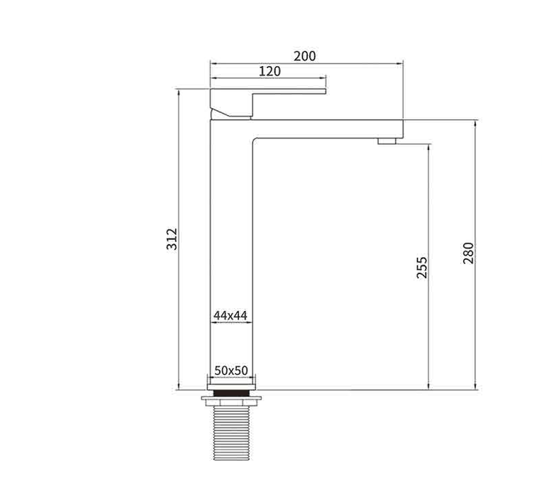FH99 Bathroom Faucet, Single Handle Vanity Bathroom Sink Faucet 1 Hole Basin Mixer Tap