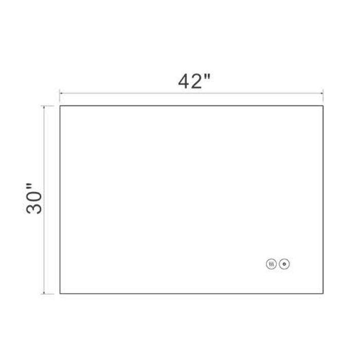 ABT4230 LED Backlit Frameless Lighted Bathroom Wall Mirror 42''*30''