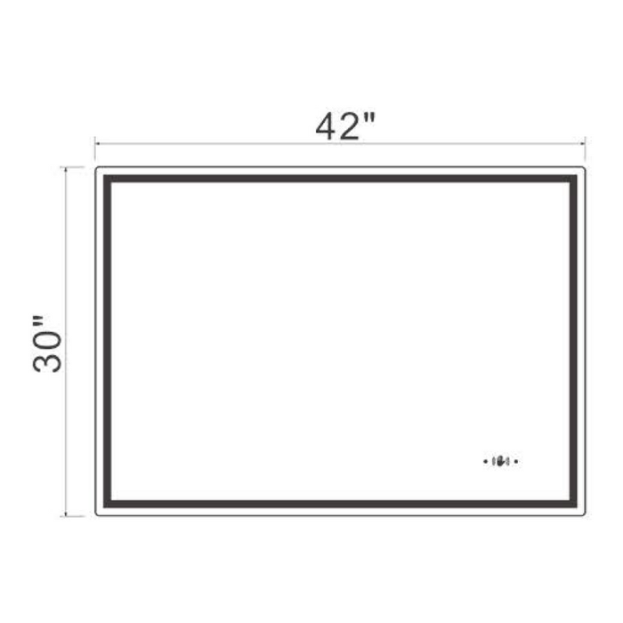 AW4230 LED Backlit Mirror ON/OFF+3CCT Wave Sensor Version 42‘’*30‘’