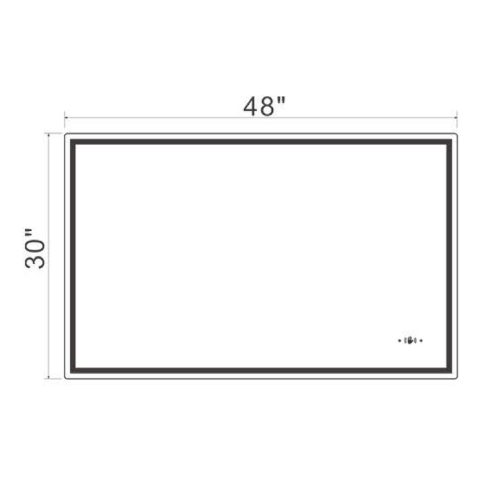 AW4830 LED Backlit Mirror ON/OFF+3CCT Wave Sensor Version 48‘’*30‘’