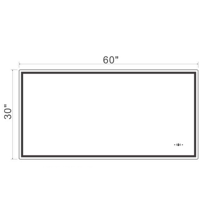 AW6030 LED Backlit Mirror ON/OFF+3CCT Wave Sensor Version 60‘’*30‘’