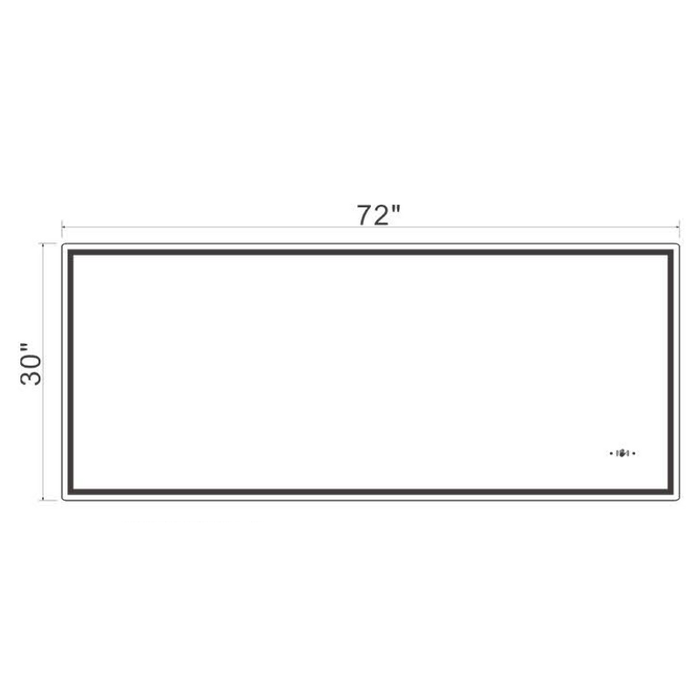 AW7230 LED Backlit Mirror ON/OFF+3CCT Wave Sensor Version 72‘’*30‘’