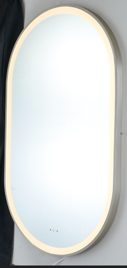 LED Bathroom Mirror with Iron Frame – Matte Black / Brushed Gold / Nickel / Gunmetal (450×900 / 600×1000mm) LOFM4590/LOFM60100