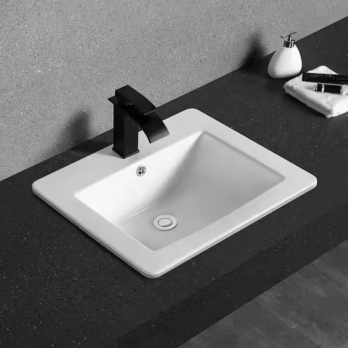 20 Inch Drop in Bathroom Sink Rectangular, One Faucet Hole KDK-B06
