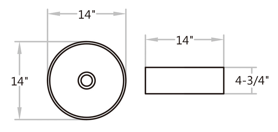 K517BN Rose Glod Vitreous China Circular Bathroom Sink