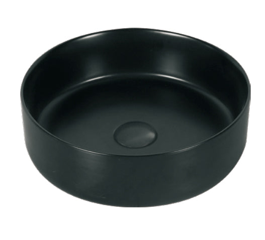 K517B Black Vitreous China Circular Bathroom Sink