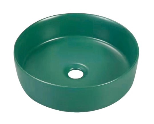 K517GRH Green Vitreous China Circular Bathroom Sink