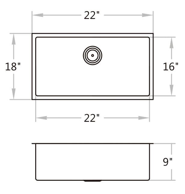 KDK-3219SG Undermount Single Bowl Stainless Steel Kitchen Sink 32‘’*19‘’*10‘’