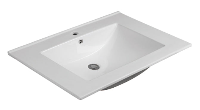 C2522 Vitreous China Rectangular Drop in Bathroom Sink with Overflow