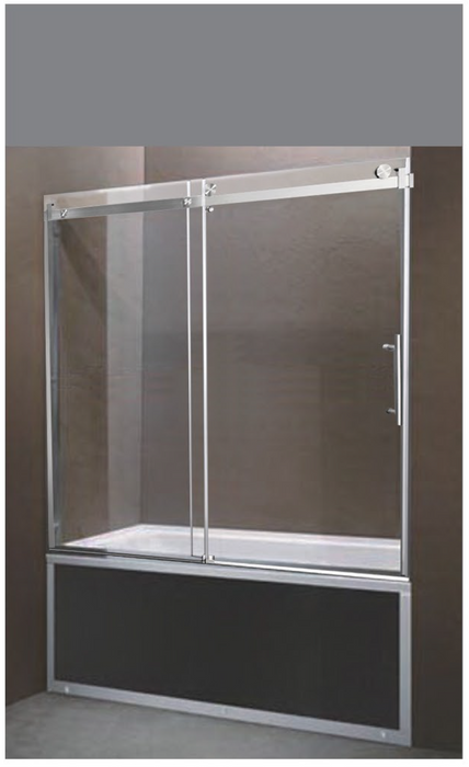 PF-100-6060 Double Sliding Door Frameless Shower Door