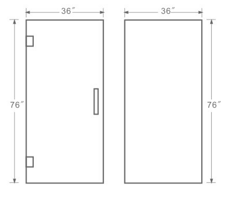 JL-001 Hinged Door With One Fixed Side Glass Shower Door