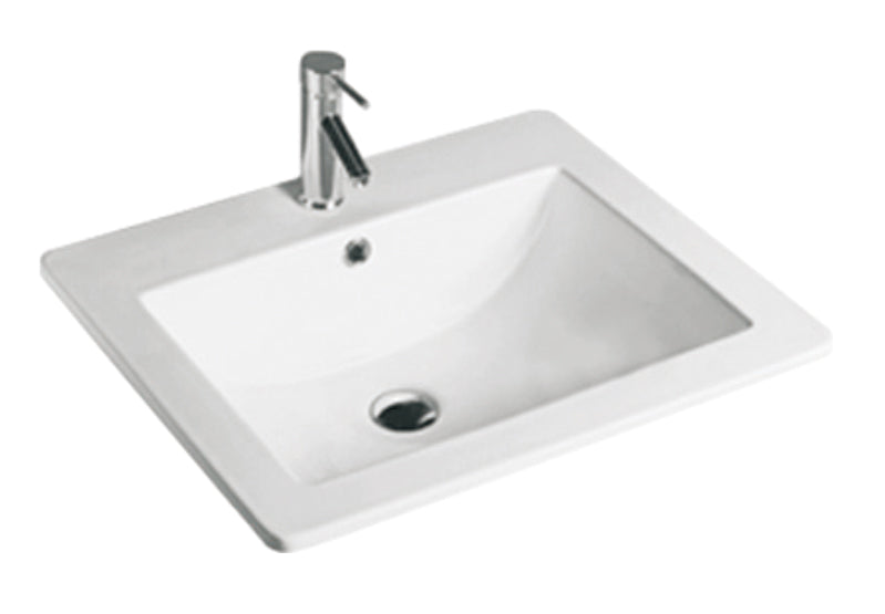 B06 Ceramic Rectangular Undermount Bathroom Sink