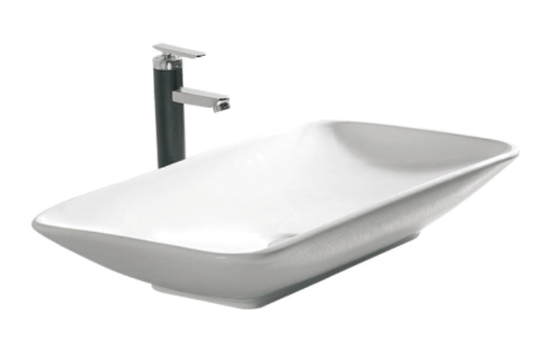 B14 Ceramic Rectangular Top mount Bathroom Sink