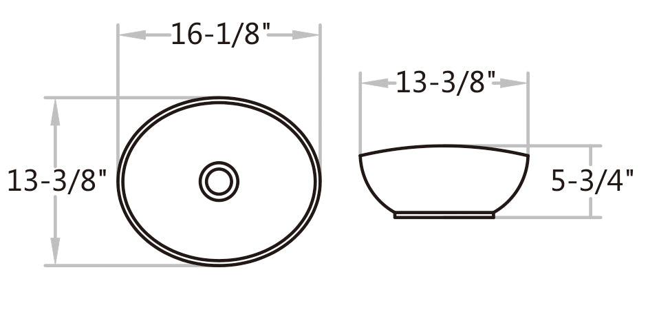 383S Vessel Sink Oval Countertop Basin, White Ceramic Vanity Sink for Small Bathroom, Guest Room, Minimalist Home Design