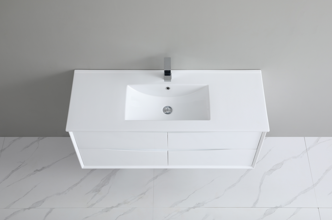 PH60GW Single Bathroom Vanity with Ceramic Top 58-7/8''*18''*19-5/8''