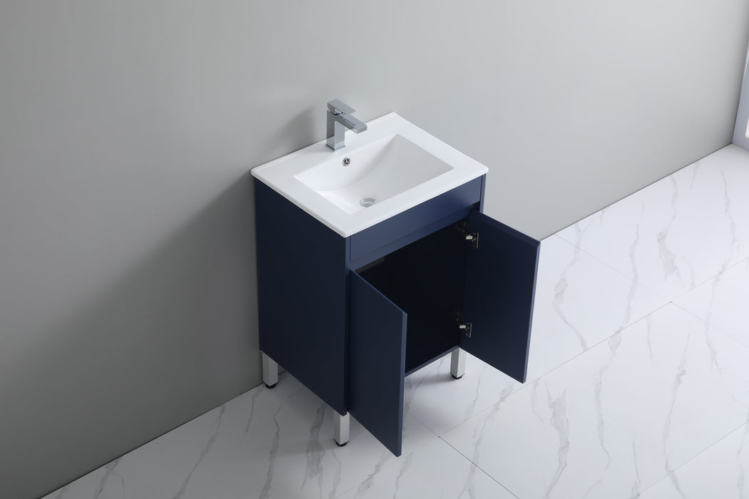 X-PF600-LG-CAB PVC Bathroom Vanity With Ceramic Top 23.6‘’*18‘’*34.6‘’