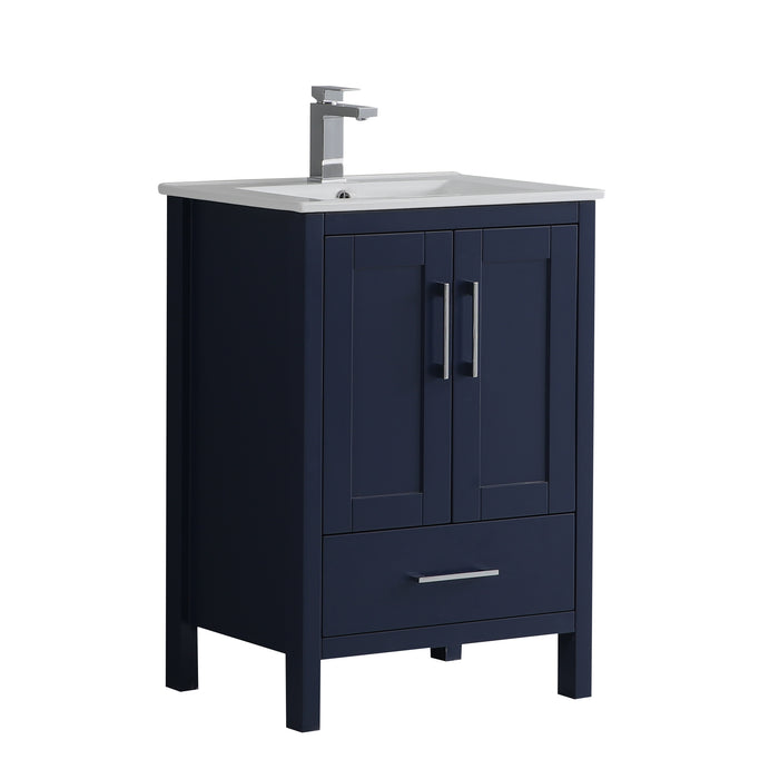 P1801-24 PVC Bathroom Vanity With Ceramic Top and Legs 24‘’*18‘’*33.5‘’