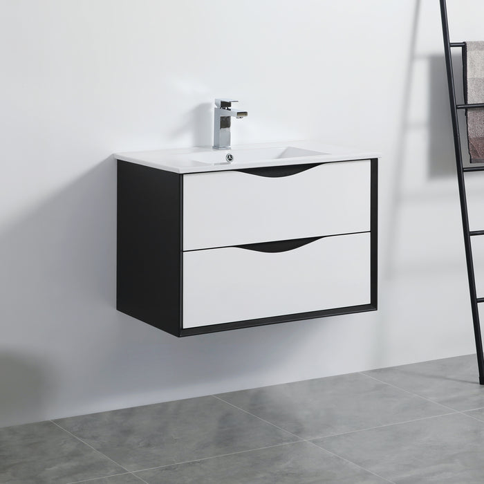 PH30BW Single Bathroom Vanity with Ceramic Top 29-1/8''*18''*19-5/8