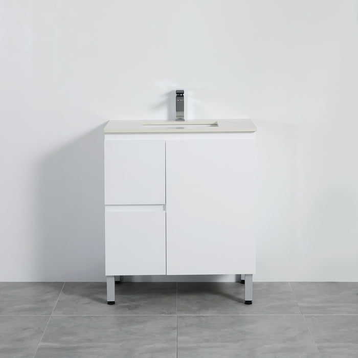 PVC Bathroom Vanity With Ceramic Top 29.5"x18"x34.6"