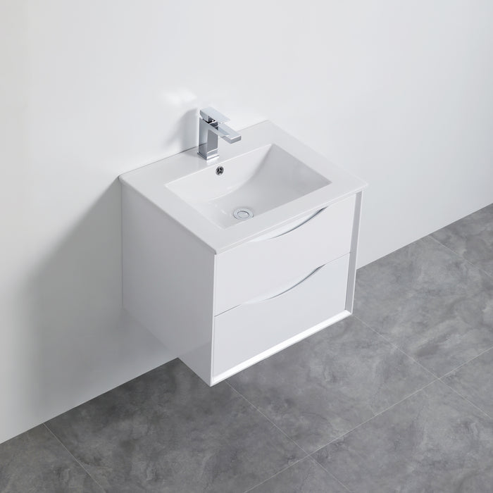 PH24GW Single Bathroom Vanity with Ceramic Top 23-1/4''*18''*19-5/8