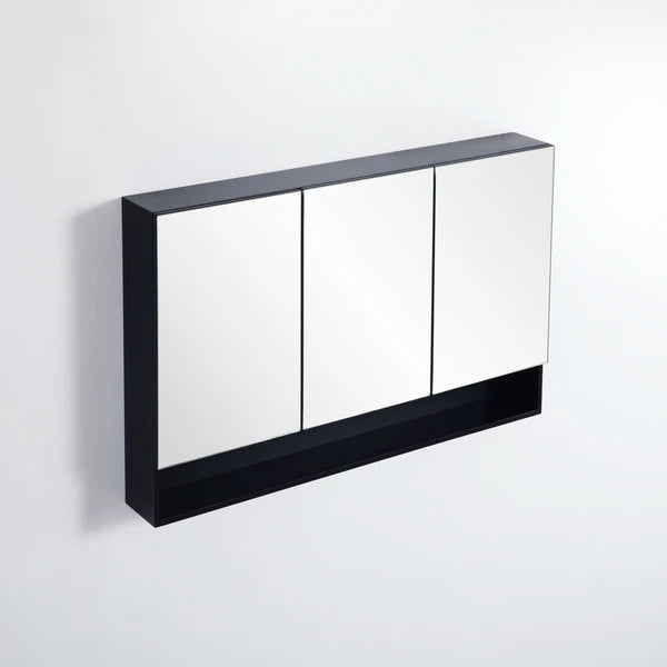 FLORENCE Mirror Shaving Cabinet – Matte Black / Matte White, Soft-Close, 600–1480mm FSV600/750/900/1200/1500