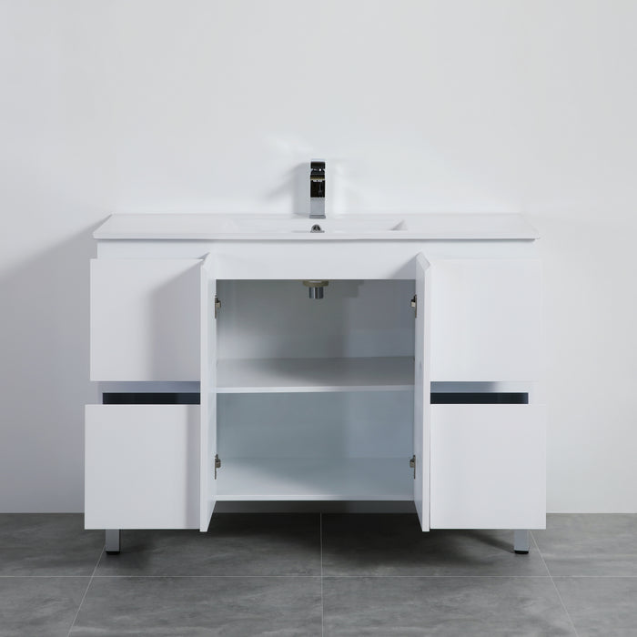 PVC Bathroom Vanity With Ceramic Top 47.2"x18"x34.6"