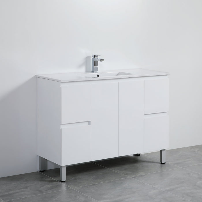 PVC Bathroom Vanity With Ceramic Top 47.2"x18"x34.6"