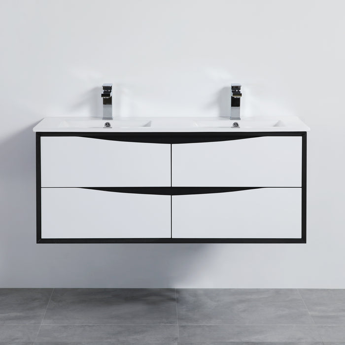 PH48BW Single Bathroom Vanity with Ceramic Top 46-7/8''*18''*19-5/8''