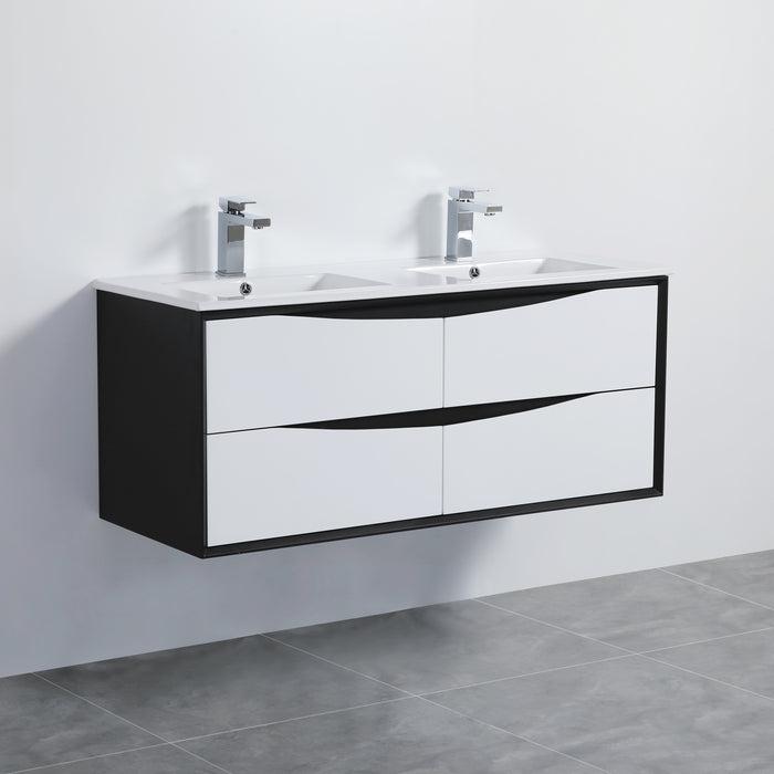 PH48BW Single Bathroom Vanity with Ceramic Top 46-7/8''*18''*19-5/8''