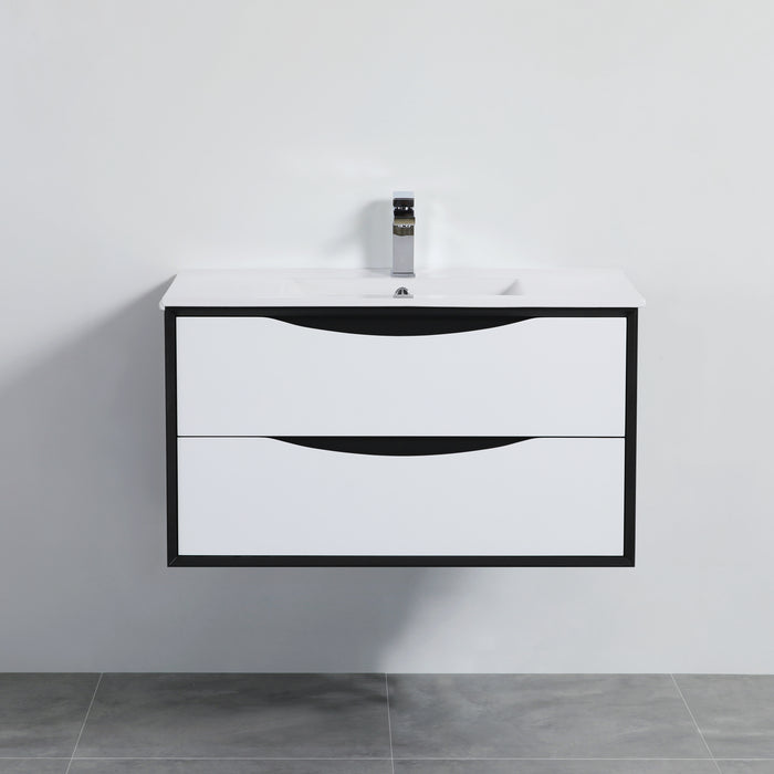 PH36BW Single Bathroom Vanity with Ceramic Top 35''*18''*19-5/8''