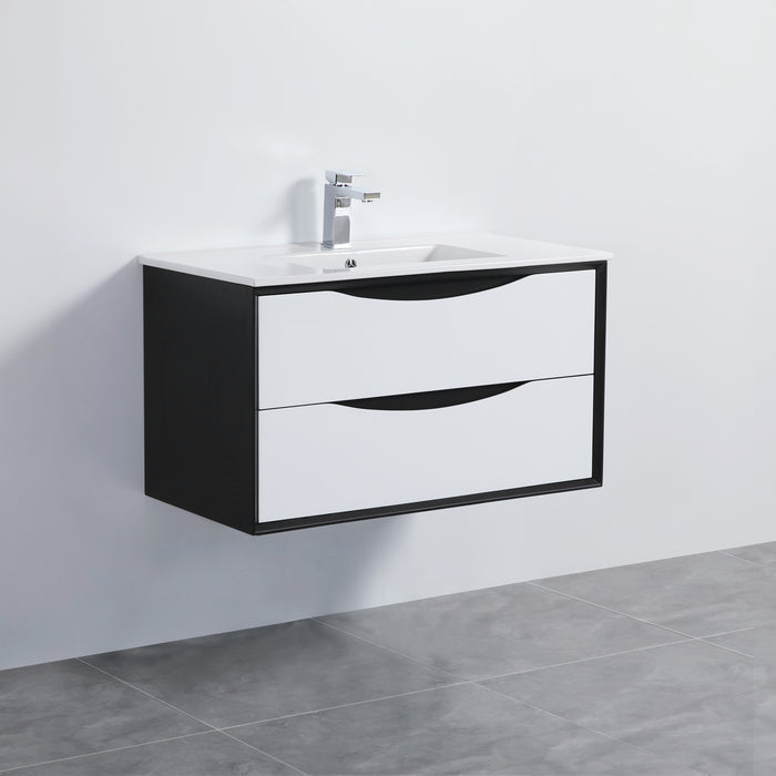 PH36BW Single Bathroom Vanity with Ceramic Top 35''*18''*19-5/8''