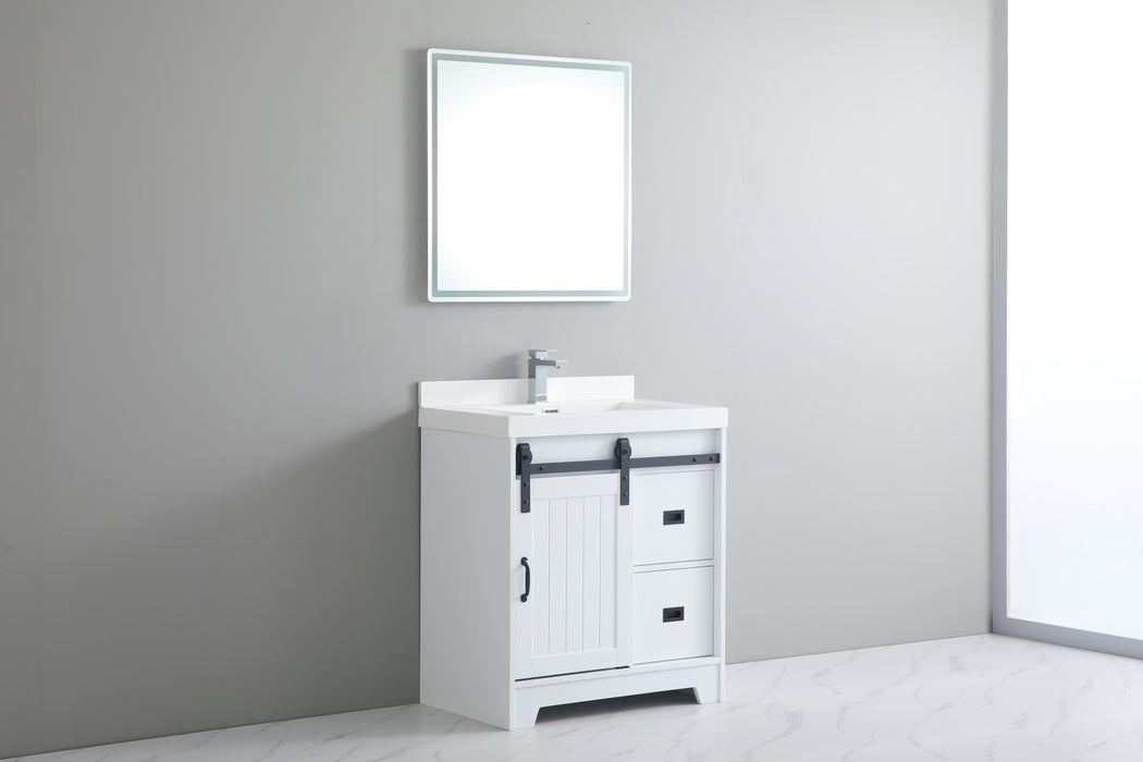 UBV-31 Single Bathroom Vanity with Engineered Marble Top 31''*19.5*34''