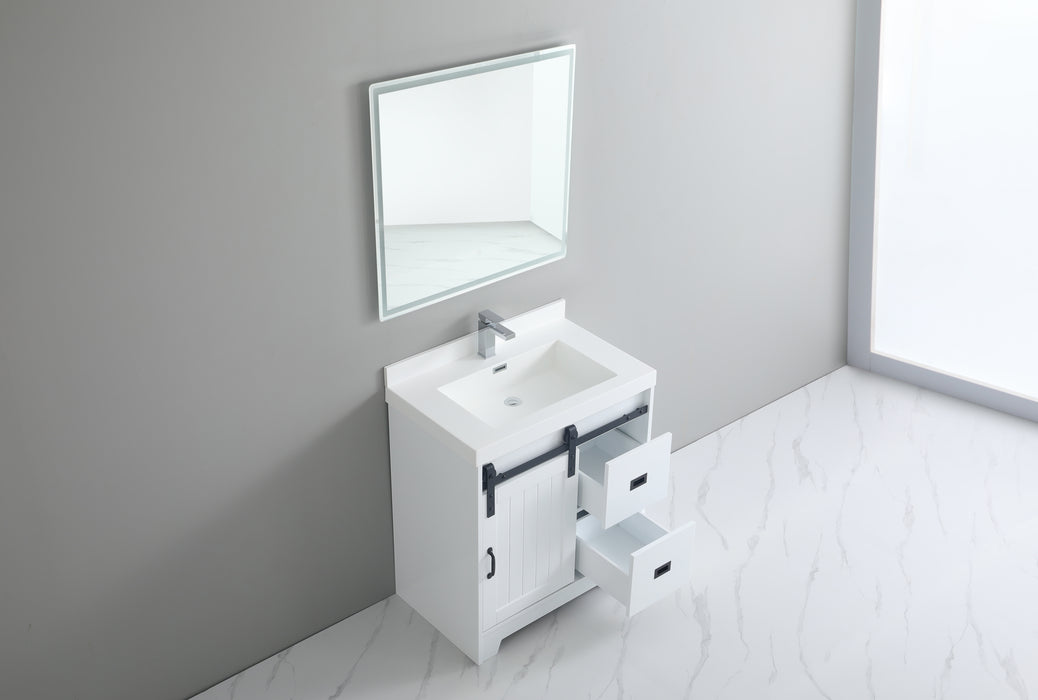 UBV-31 Single Bathroom Vanity with Engineered Marble Top 31''*19.5*34''