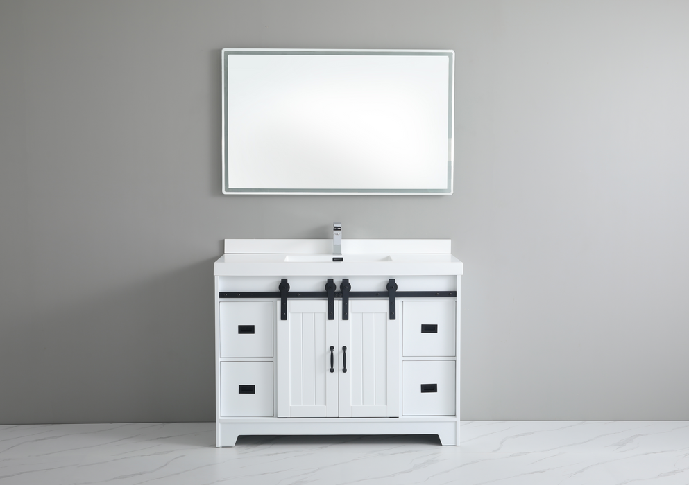 UBV-48 Single Bathroom Vanity with Engineered Marble Top 47''*19.5*34''