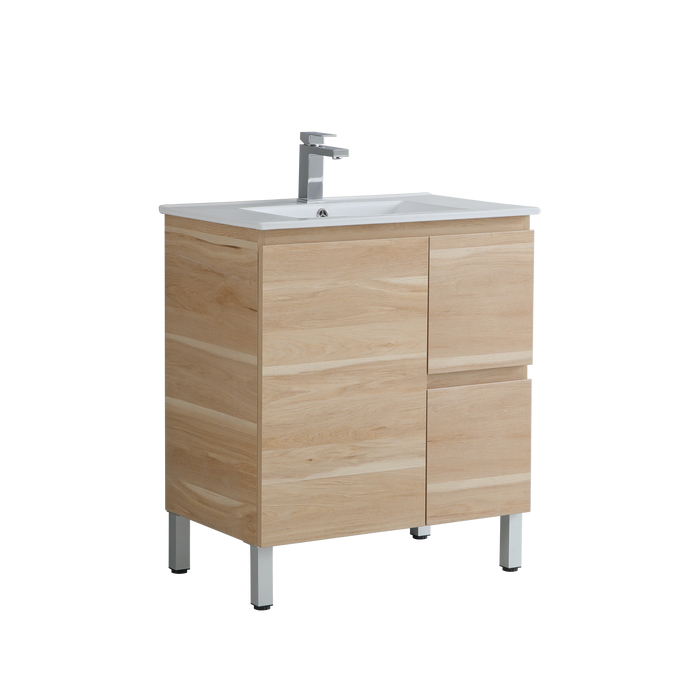 PVC Bathroom Vanity With Ceramic Top and Legs 29.5"x18"x34.6"