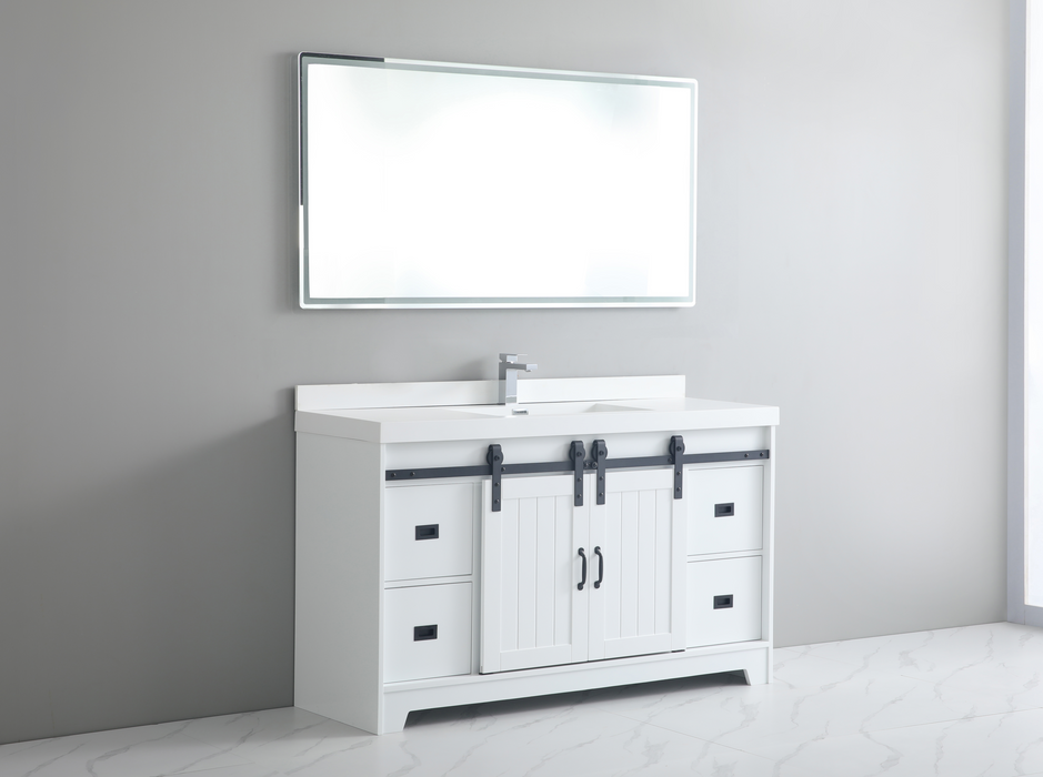 UBV-60 Single Bathroom Vanity with Engineered Marble Top 59''*19.5*34''