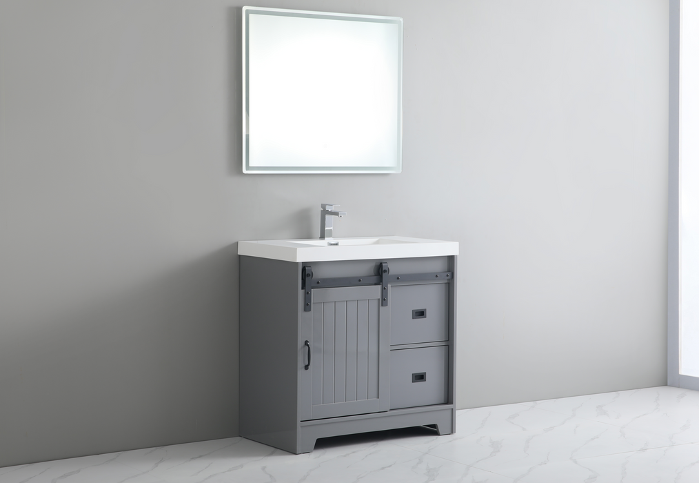 UBV-36 Single Bathroom Vanity with Engineered Marble Top 35''*19.5*34''