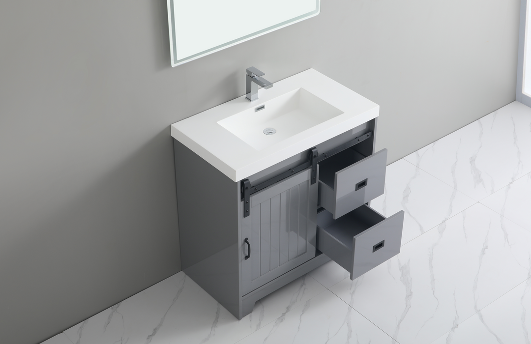 UBV-36 Single Bathroom Vanity with Engineered Marble Top 35''*19.5*34''