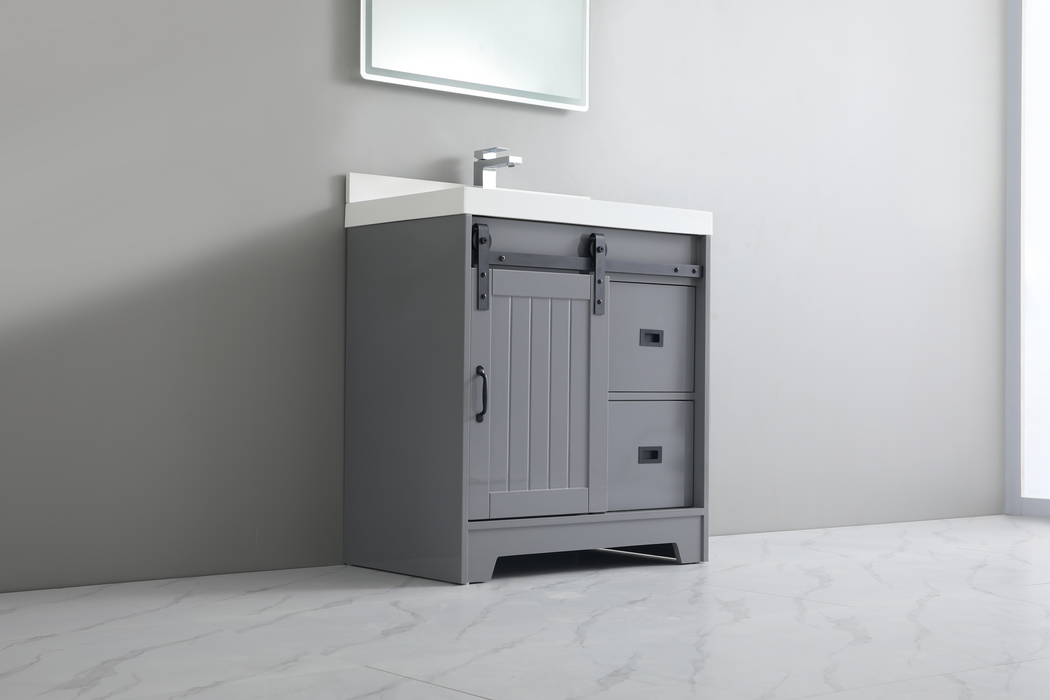 UBV-31 Single Bathroom Vanity with Engineered Marble Top 31''*19.5*34''