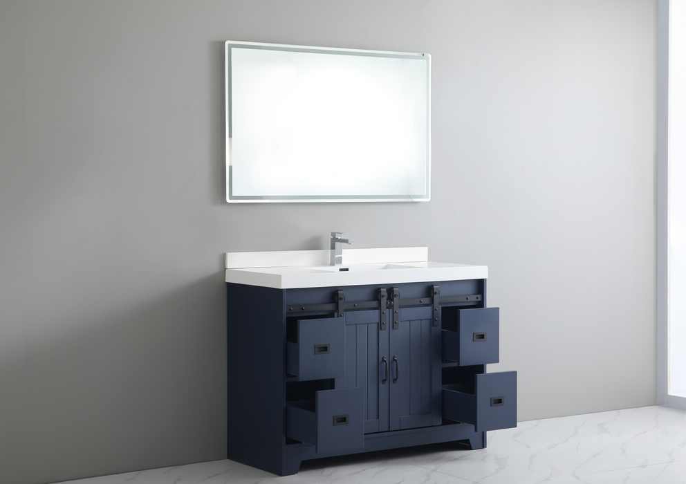 UBV-48 Single Bathroom Vanity with Engineered Marble Top 47''*19.5*34''