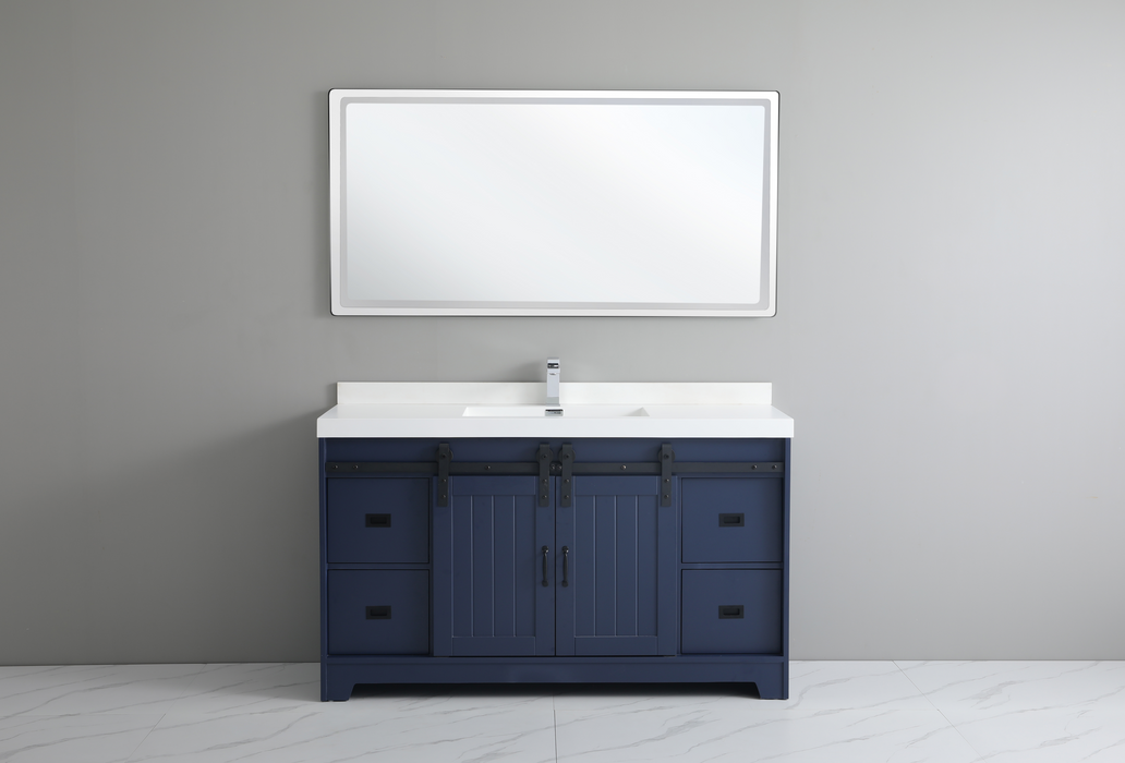 UBV-60 Single Bathroom Vanity with Engineered Marble Top 59''*19.5*34''