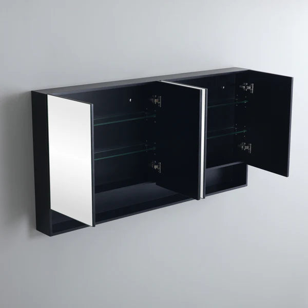 FLORENCE Mirror Shaving Cabinet – Matte Black / Matte White, Soft-Close, 600–1480mm FSV600/750/900/1200/1500
