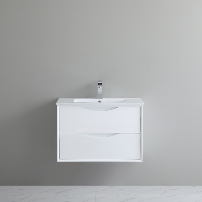 Single Bathroom Vanity with Ceramic Top 29-1/8''*18''*19-5/8''
