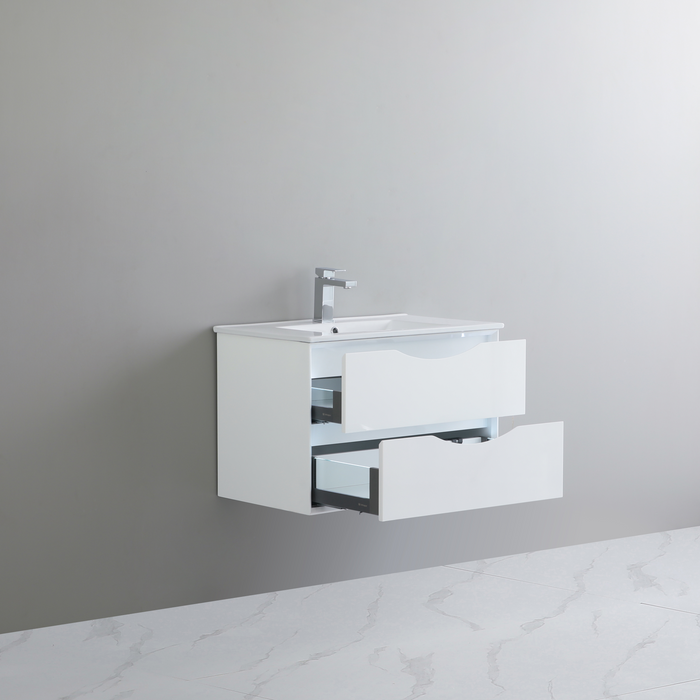Single Bathroom Vanity with Ceramic Top 29-1/8''*18''*19-5/8''