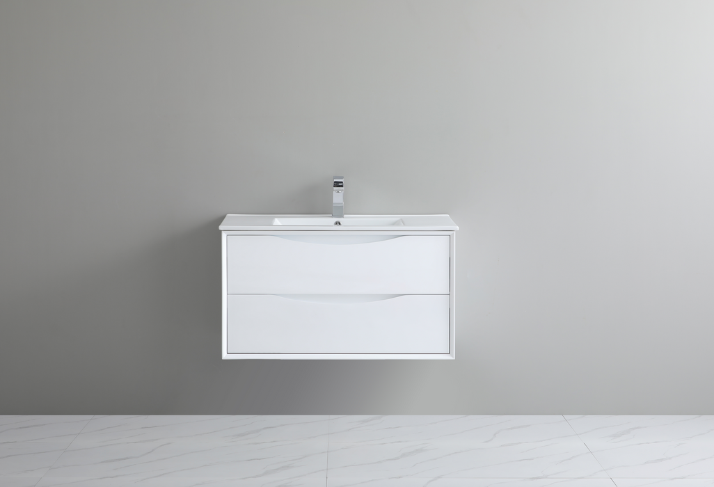 PH36GW Single Bathroom Vanity with Ceramic Top 35''*18''*19-5/8''