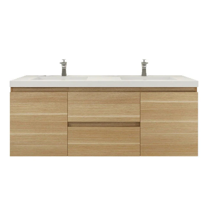 PVC Floating Bathroom Vanity With Stone Top 60‘’*18‘’*22‘’