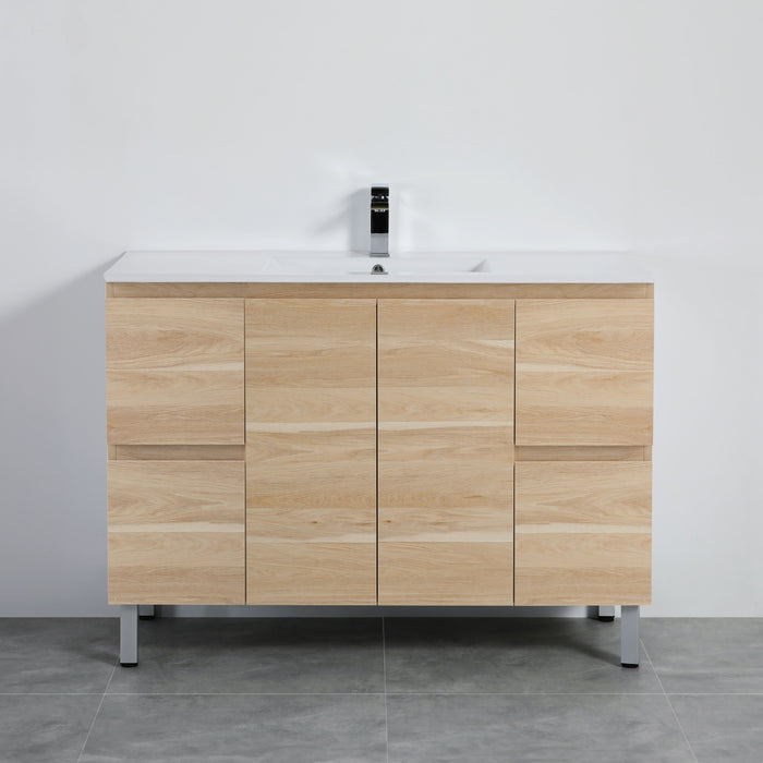 PVC Bathroom Vanity With Ceramic Top and Legs 35.5"x18"x34.6"